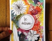 be audacious.  wisdom 5x7 inch print - limited edition.