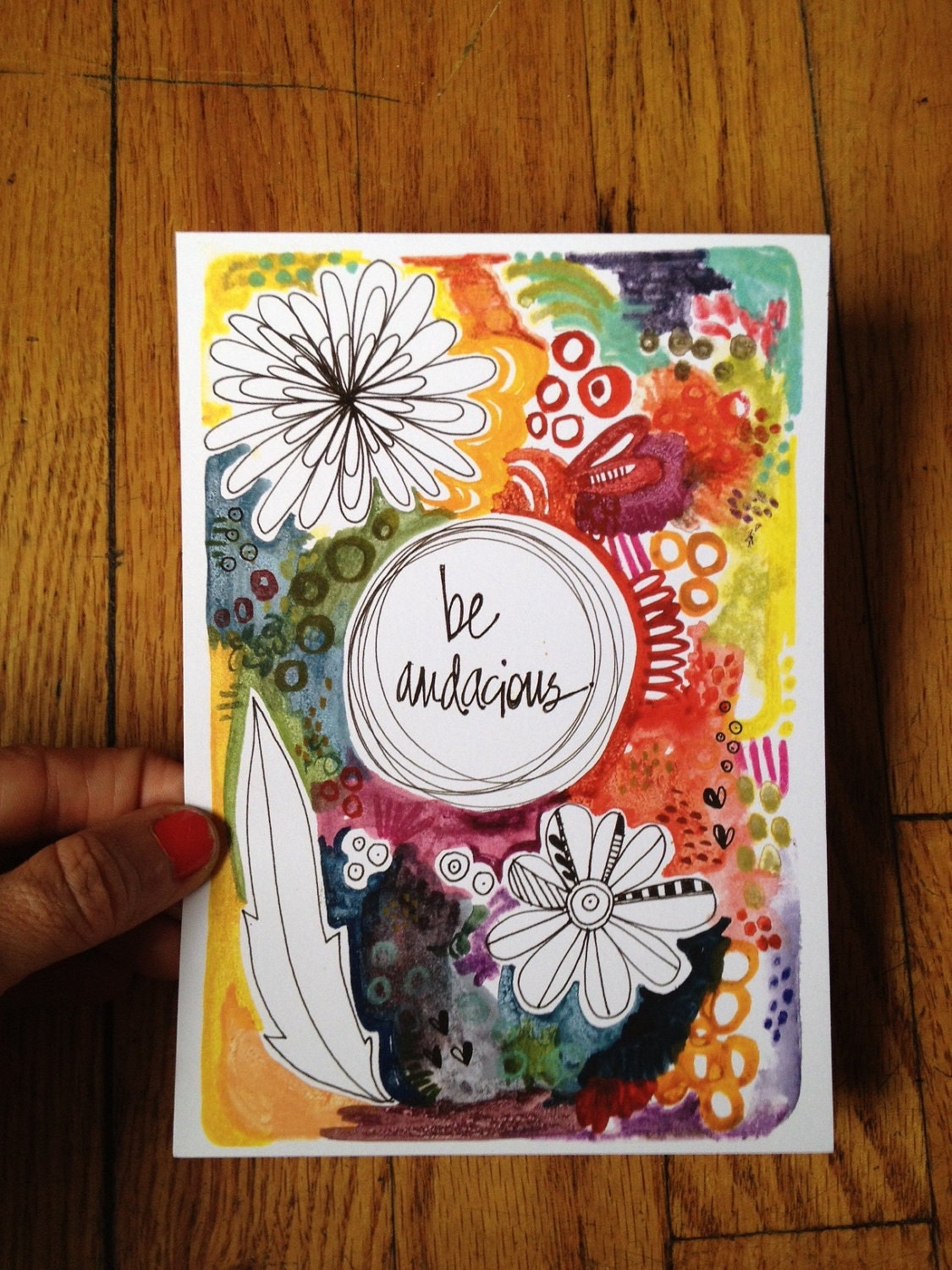 be audacious. wisdom 5x7 inch print - limited edition.