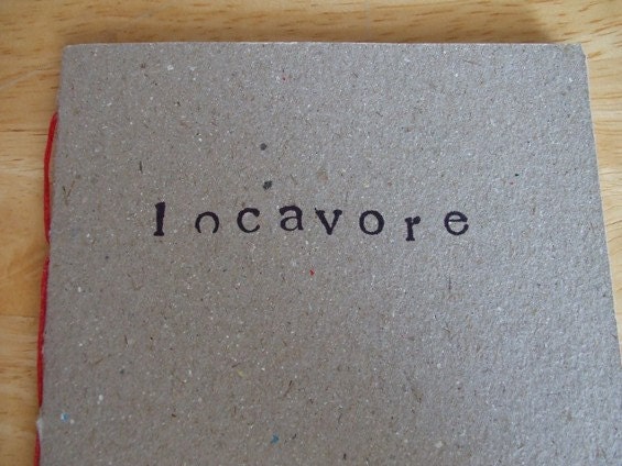 Locavore Hand Stamped Journal Red