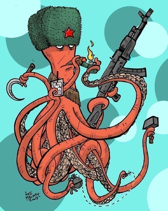 Russian Spy Octopus Archival Print