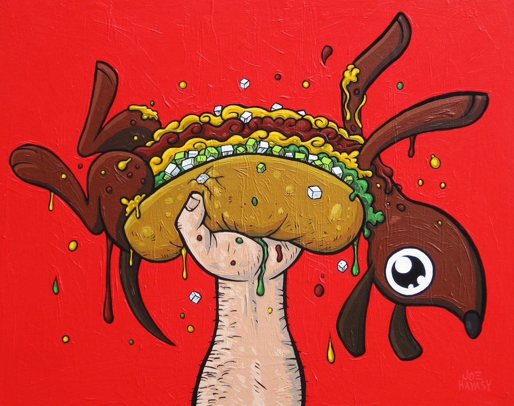 Hot Dog painting Dachshund