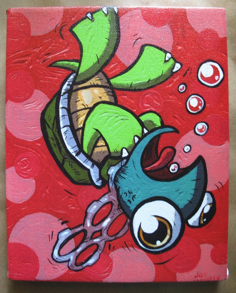 Choke STRETCHED canvas giclée print