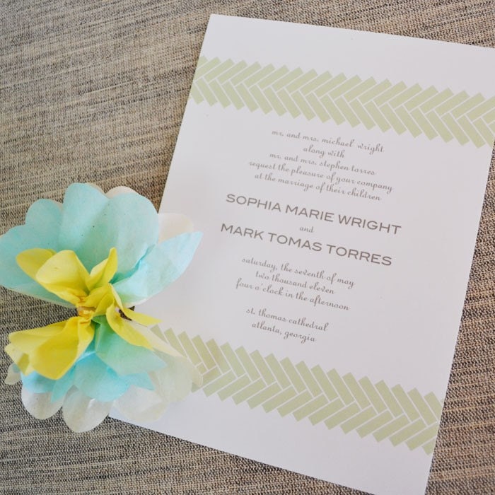 Chevron  Invitations: On Sale