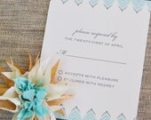 Lace Wedding Small Card/RSVP Card: On Sale