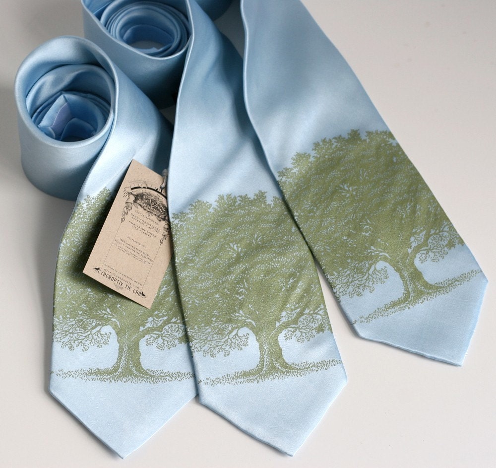 3 silk wedding neckties, matching groomsmen screenprinted design - wedding group discount