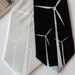 Wind Turbine silk necktie, windmill screenprinted tie, choose black or white.
