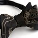 Circuit Board bow tie, freestyle & adjustable men's bow tie. Choose black necktie or more colors. Antique brass print.