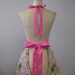 The BELLA Vintage Inspired Pink Dogwood Bloom Full Apron
