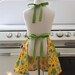 Retro Apron for Little Girls Squirrels and Owls Full Apron