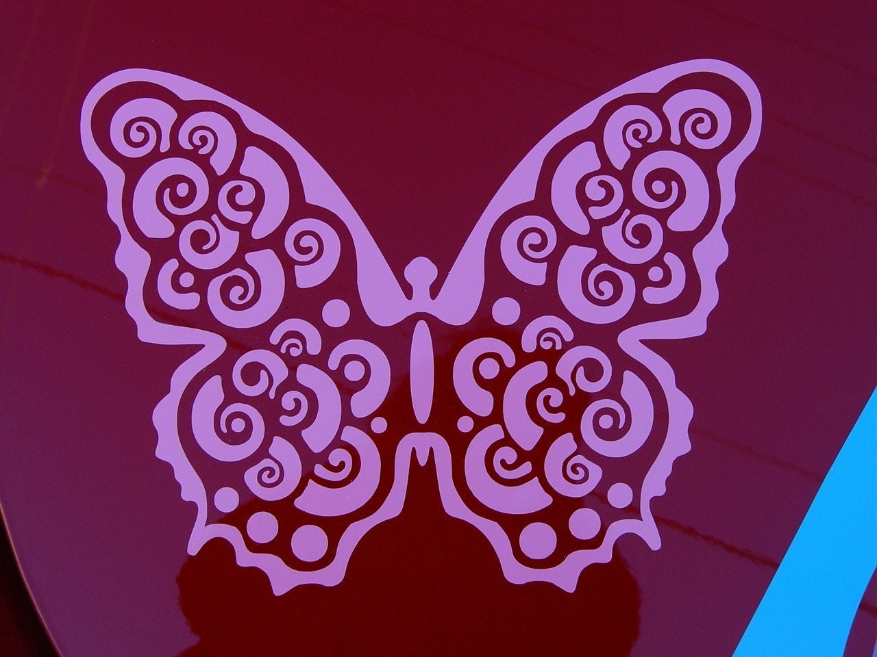 Butterfly graphic car sticker vinyl decal in 12 inch size