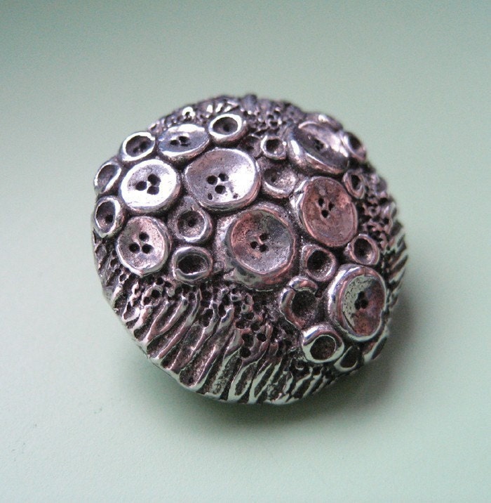 Handcast Pewter Primordial Button