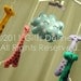 Musical Baby Mobile GIRAFFE LANE (custom color)  hand-painted details both sides - Art Mobile for Modern Nursery Decor, Baby Crib, Playroom
