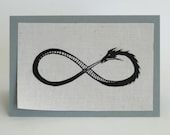 Ouroboros Serpent Woodcut Patch