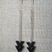 arrow earrings geometric jewelry in chevron with silver finished chain
