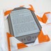 iPad, Kindle, Nook, Kobo Cover - Tangerine Orange and White Zig Zags - Made to Order