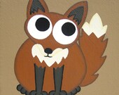 Red Fox acrylic painting