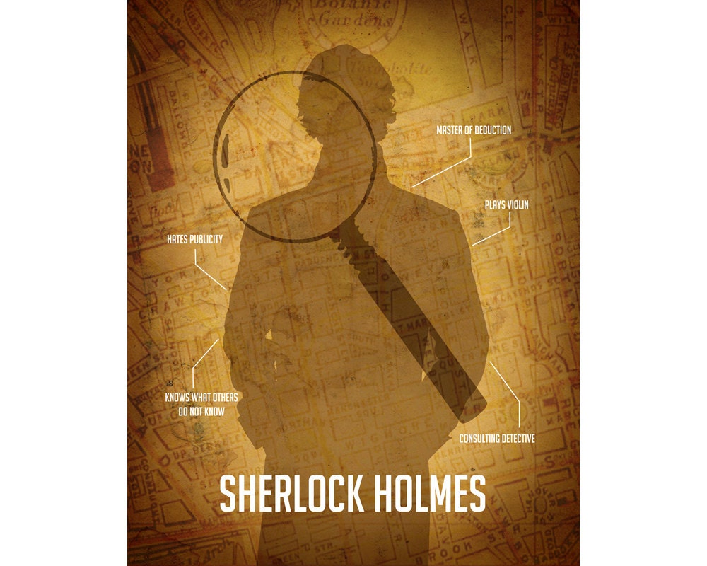 Sherlock Holmes 8x10 - Fine Art Print Steampunk Detective