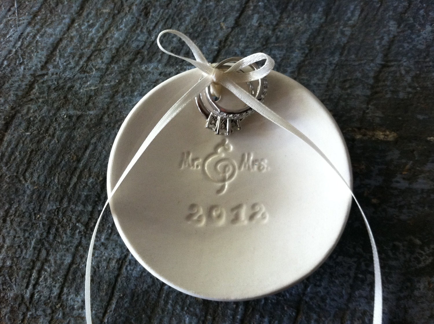 Ring Bearer Pillow or Ornament 2012 Mr and Mrs. Design