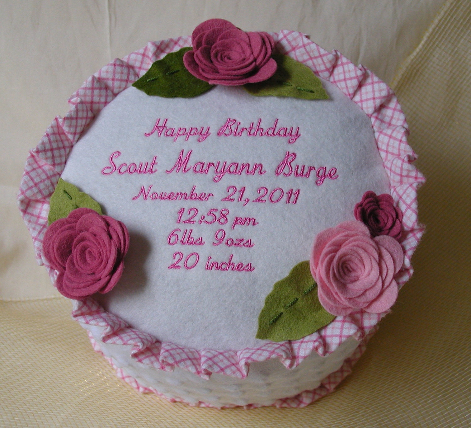 Newborn Happy Birthday Cake Keepsake