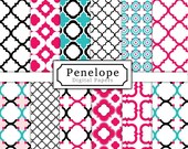 QUATREFOIL Penelope Papers for scrapbooking, cards, design Instant Download Il_170x135
