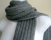 Classic Grey Scarf Gray Men Unisex GABLE