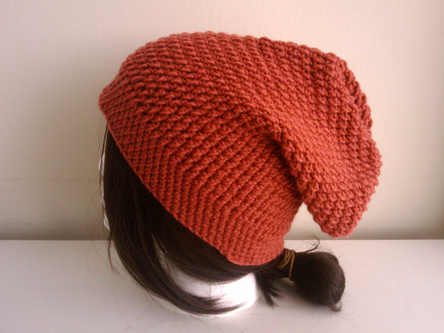 Rose Pink Wool Slouch Hat Toque ROSI