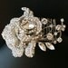 Crystal Rose Bridal Hair Comb, Bridal Wedding Hair Accessories, Vintage Style Wedding Hair Comb, Flower Bridal Headpiece, ROSEMARIE