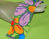Wild Flowers ... Peyote Bracelet . Wide Cuff . Bright Colors . Floral . Daisies . Petals . Multicolor . Spring . Summerff