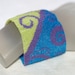 Swirly ... Wide Bracelet . Peyote Cuff . Lime Green . Brilliant Blue . Lavender . Whimsical . Curlicues . Spirals . Branches