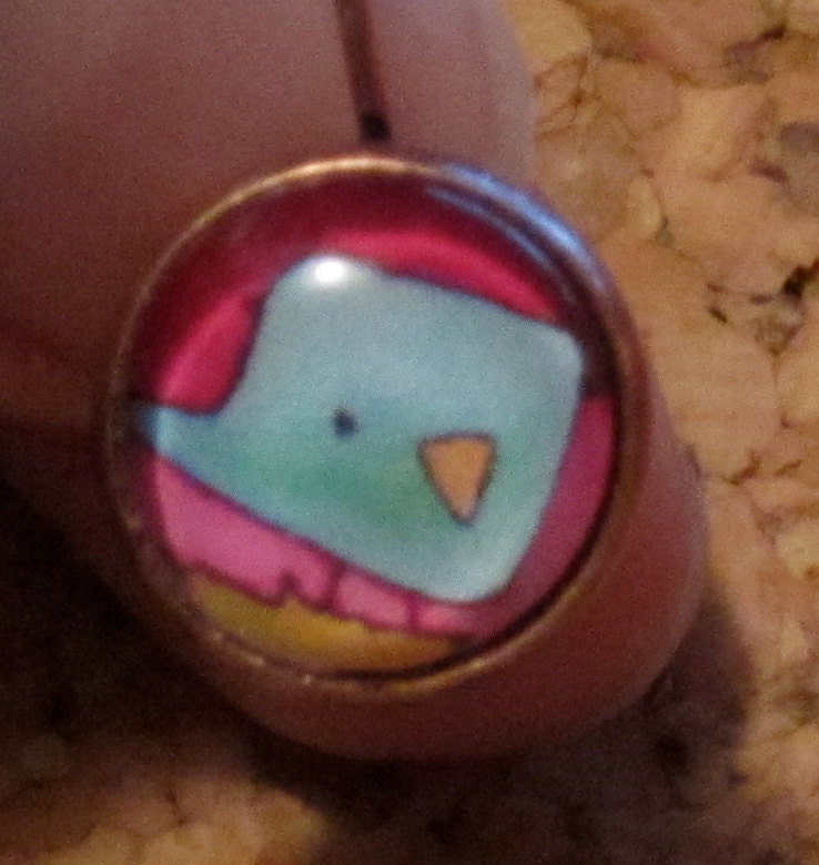 Little Blue Bird Earrings ART by Amy Weber