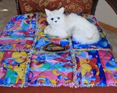 Cat Blanket With Geometric Designs