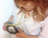 Little Boy with Dog Framed Statement Necklace