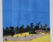 April Hill, Original Canadian Landscape  Collage Painting
