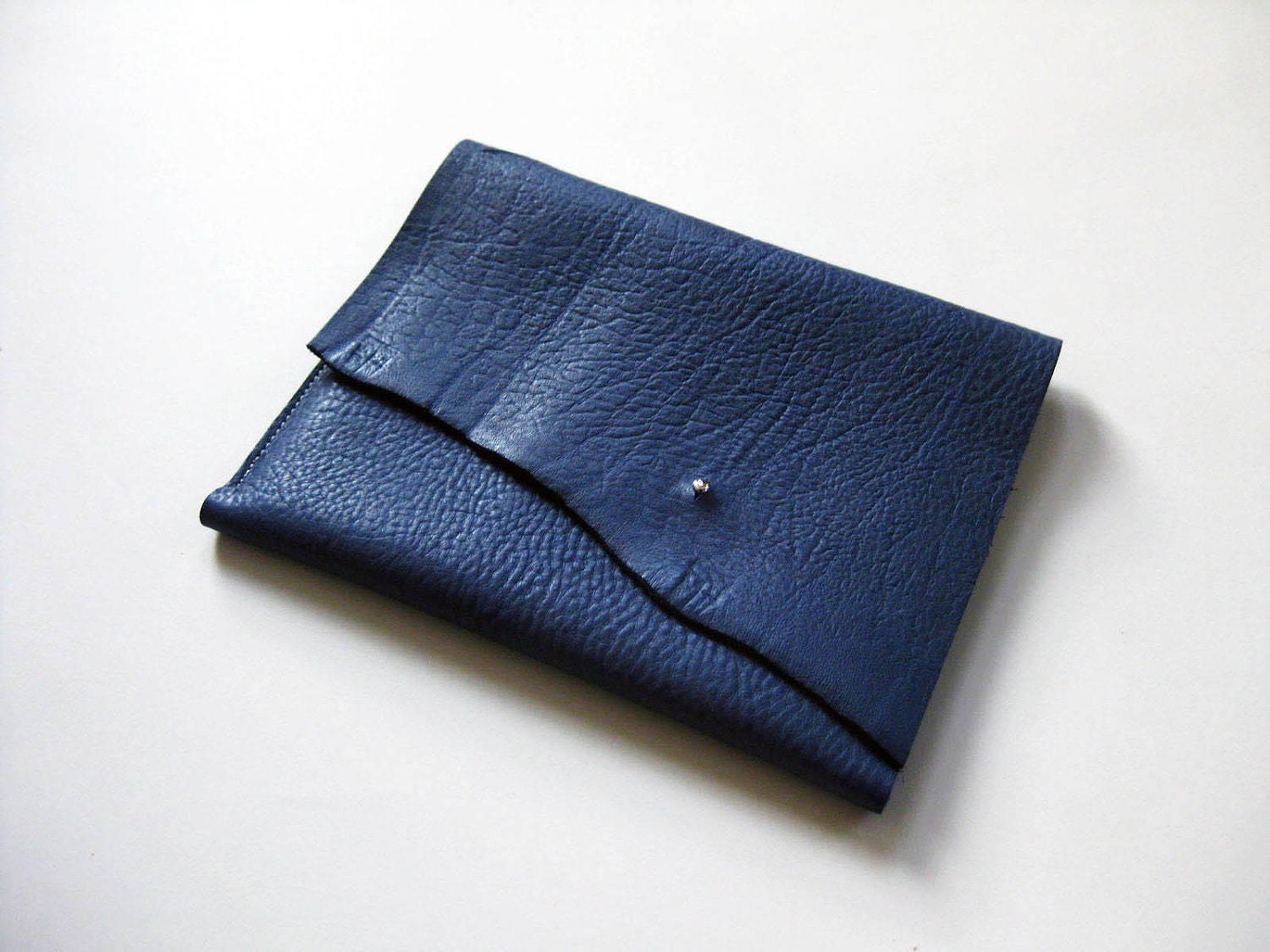 iPad case - Indigo blue bull leather
