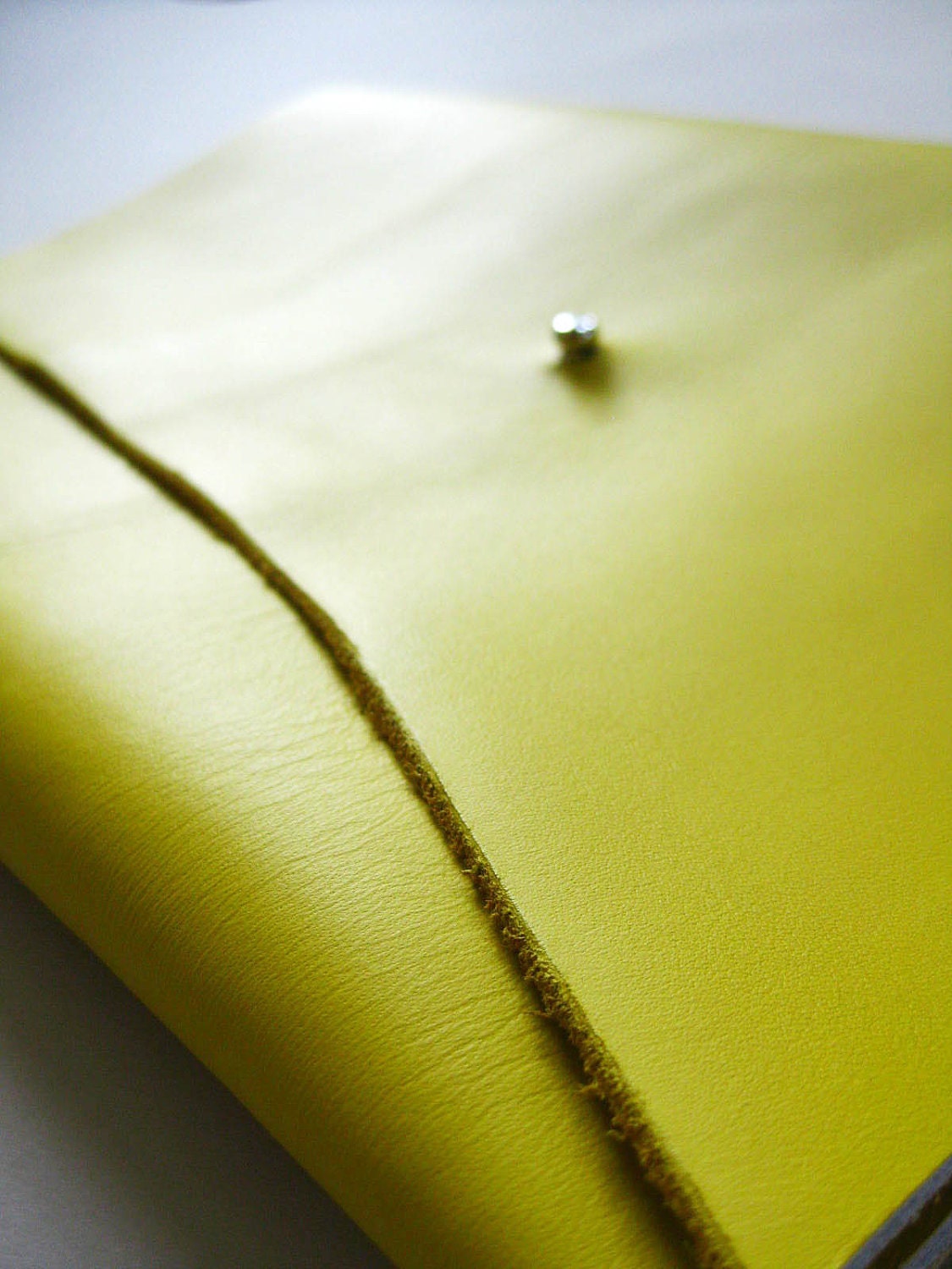 iPad case - Lemon yellow leather
