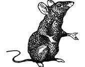 Mouse Wall Graphic with Antique Etched Look