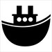 Simple Boat Chalkboard Vinyl Wall Decal