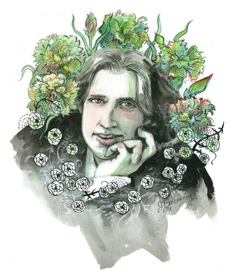 Oscar Wilde portrait print- Jumbo