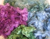 Hand Dyed Mohair Locks - Beach Glass  -  3 ounces - Free Domestic Shipping