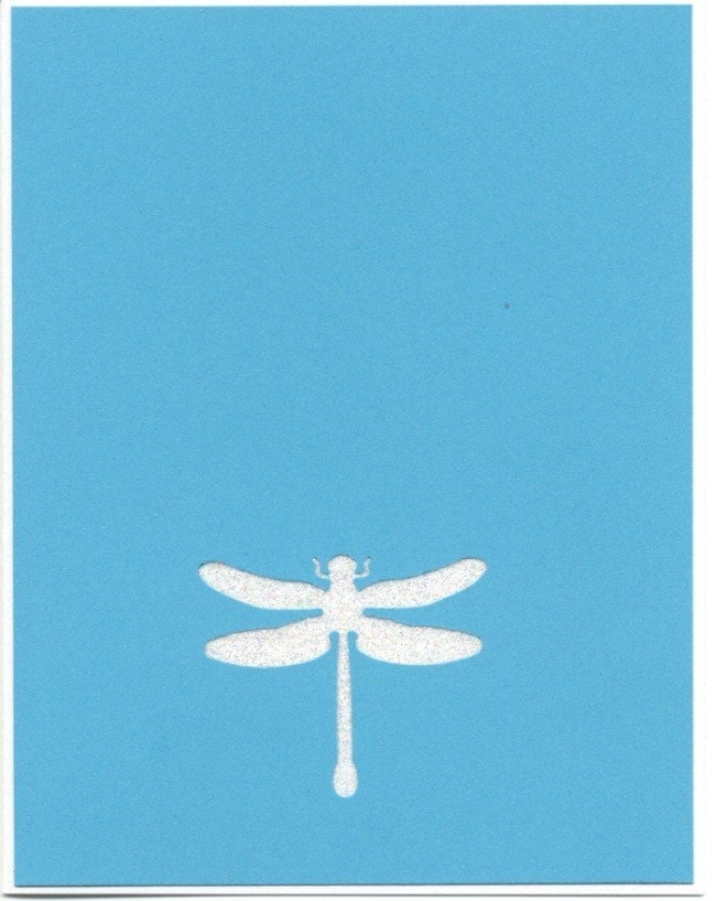 NOTE CARDS Dragonfly Turquoise 10 pack Ready to Ship