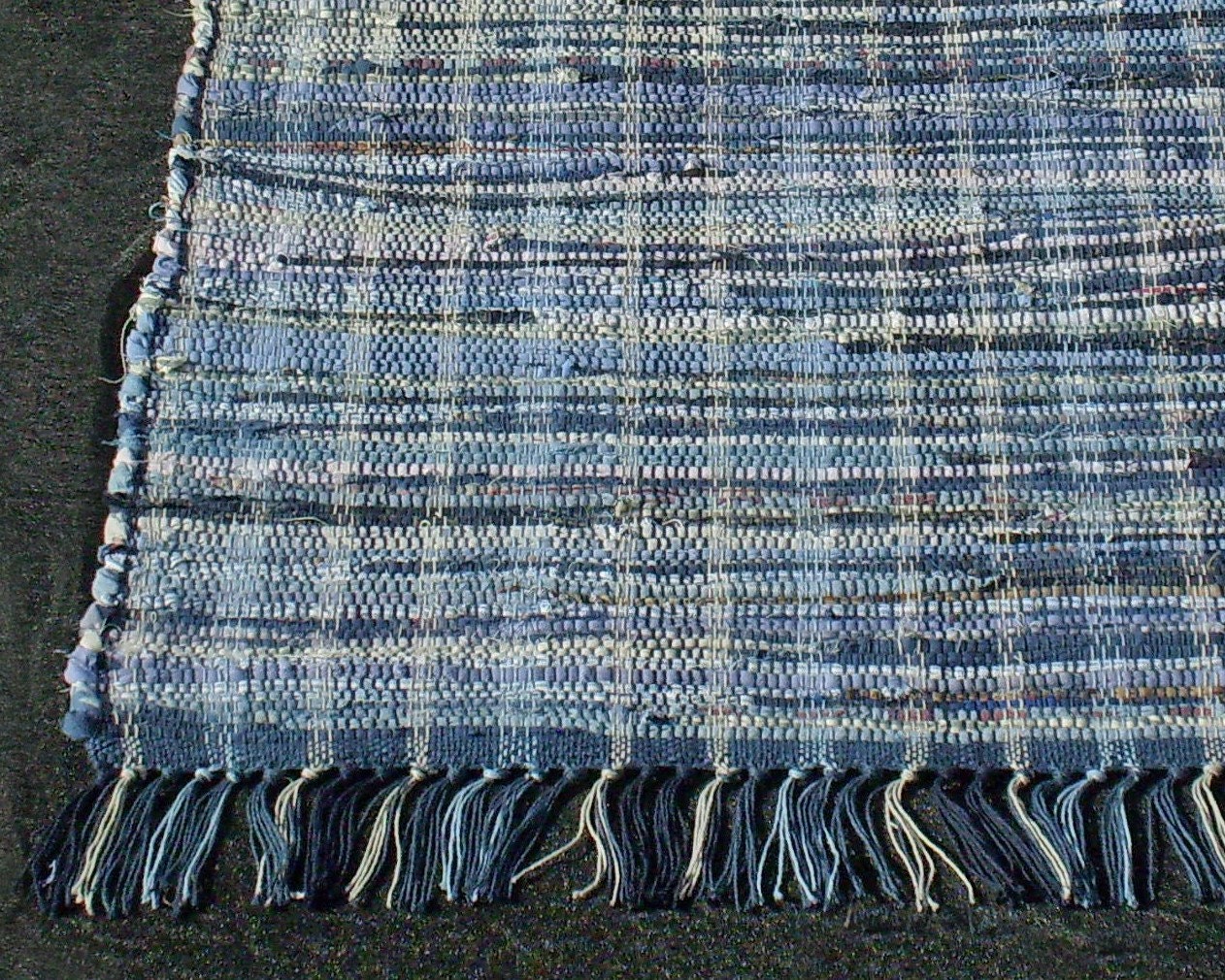 Rag Rug Blue Hit or Miss III