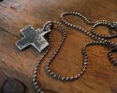 Rescue Me - Silver Rugged Empowerment Cross Pendant Necklace