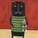 Black Cat Art - Cat with Sock Monkey - Black Cat Print - I Love My Sock Monkey