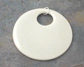 Solid Round Pendant in White