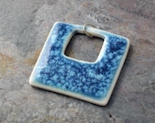 Small Square Pendant in Cobalt Blue