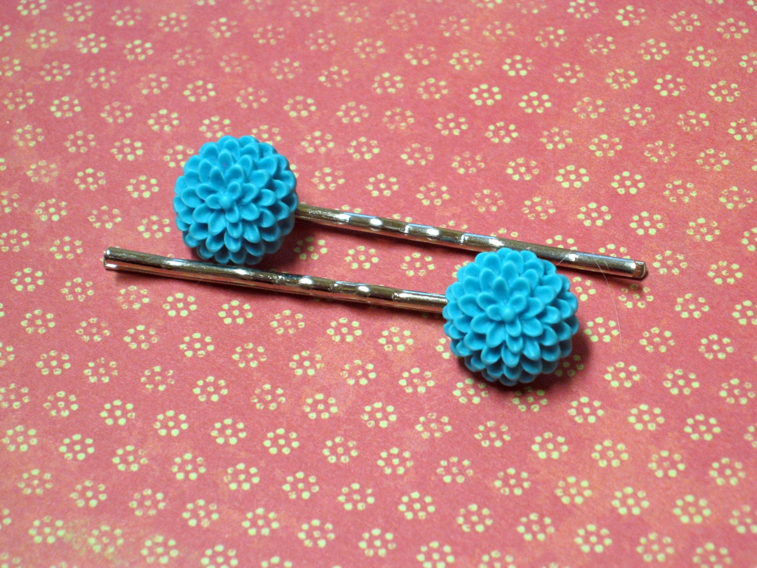 Teal Mum Hairpins