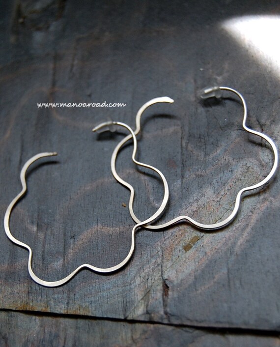 Silver Lining Hoop Earrings - Sterling Silver