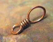 Copper Element - Handmade Dual Duty Stitch Marker - Buy 1 or More - US11-US6 - Rosy Hammered Finish