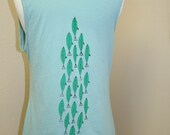 School of Fish Jade drape cardigan medium size