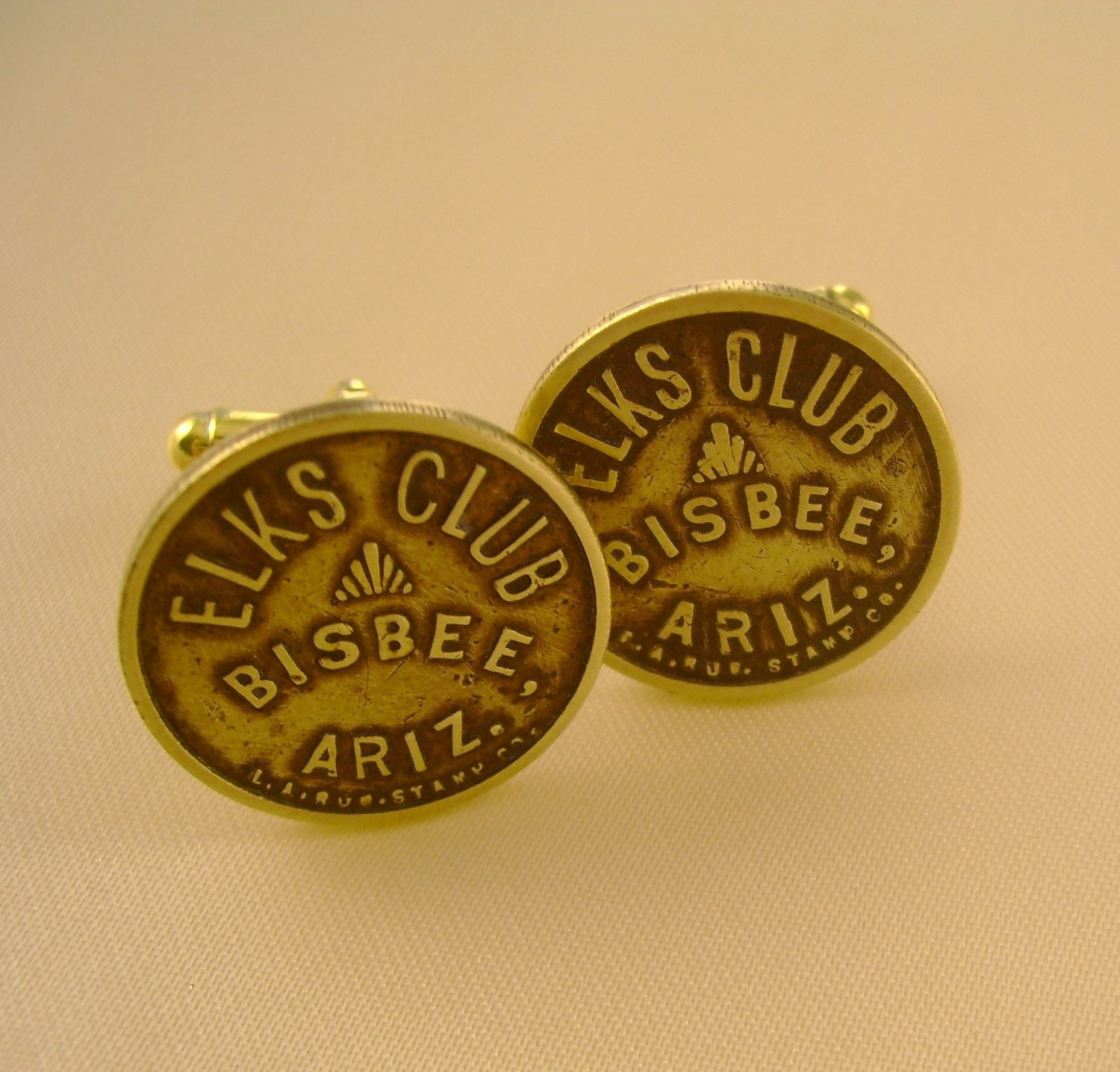 Vintage Authentic Bisbee Arizona Elks Club Token Cufflinks, Man Gift, Wedding Gift, Groomsman Gift